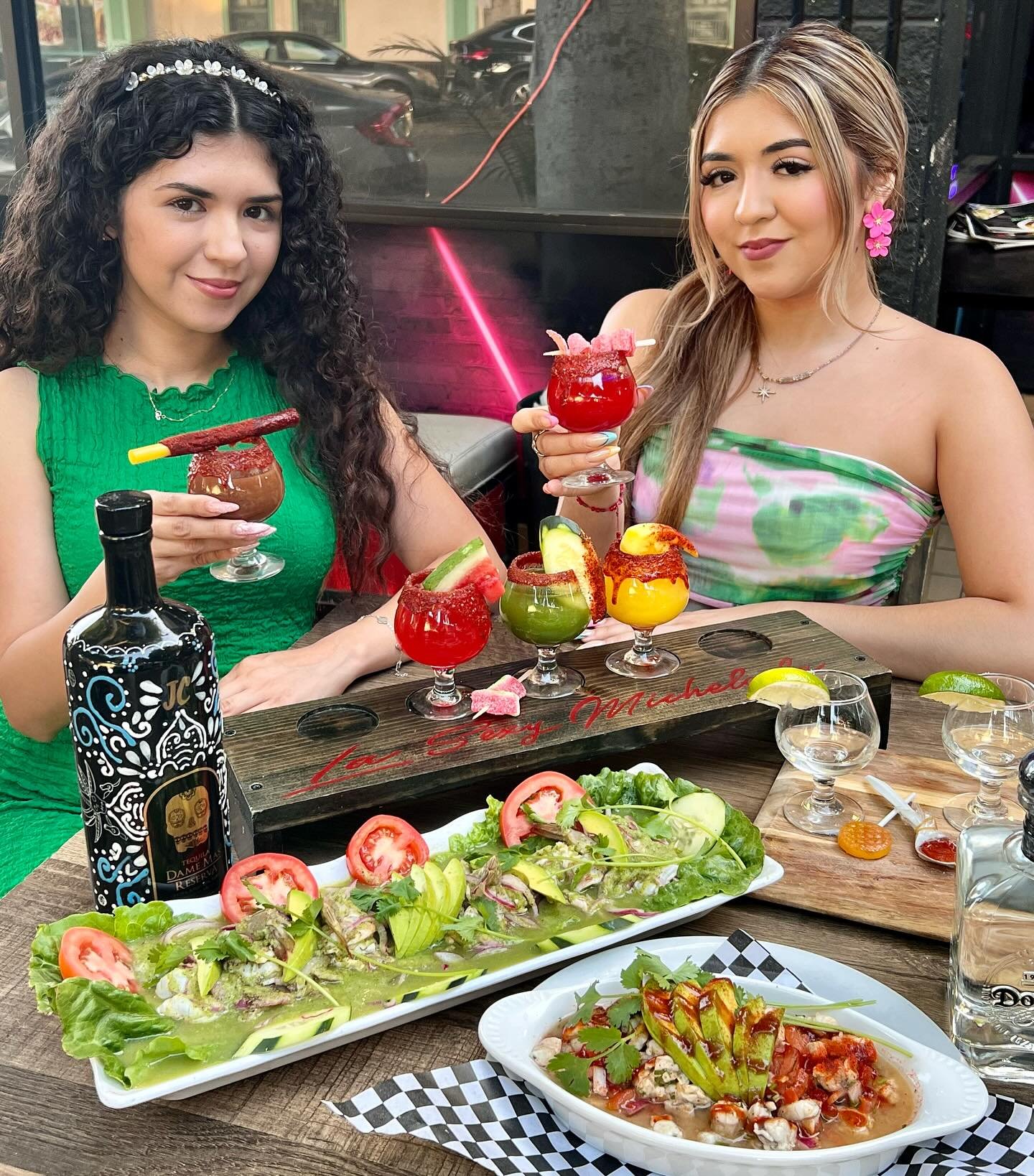 The perfect way to start your summer 🌞 A Botana of Aguachiles, Shrimp Ceviche, and a refreshing Margarita Flight ✈️ 🍓 Come join us at any of our locations, Open late! 
📍Fontana &bull;Colton &bull;Whittier &bull;Monrovia